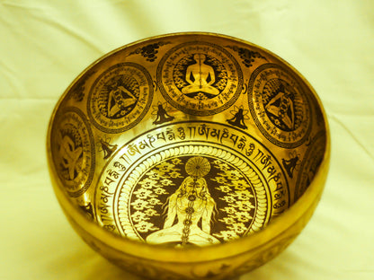 Chakras Engraved Singing Bowl