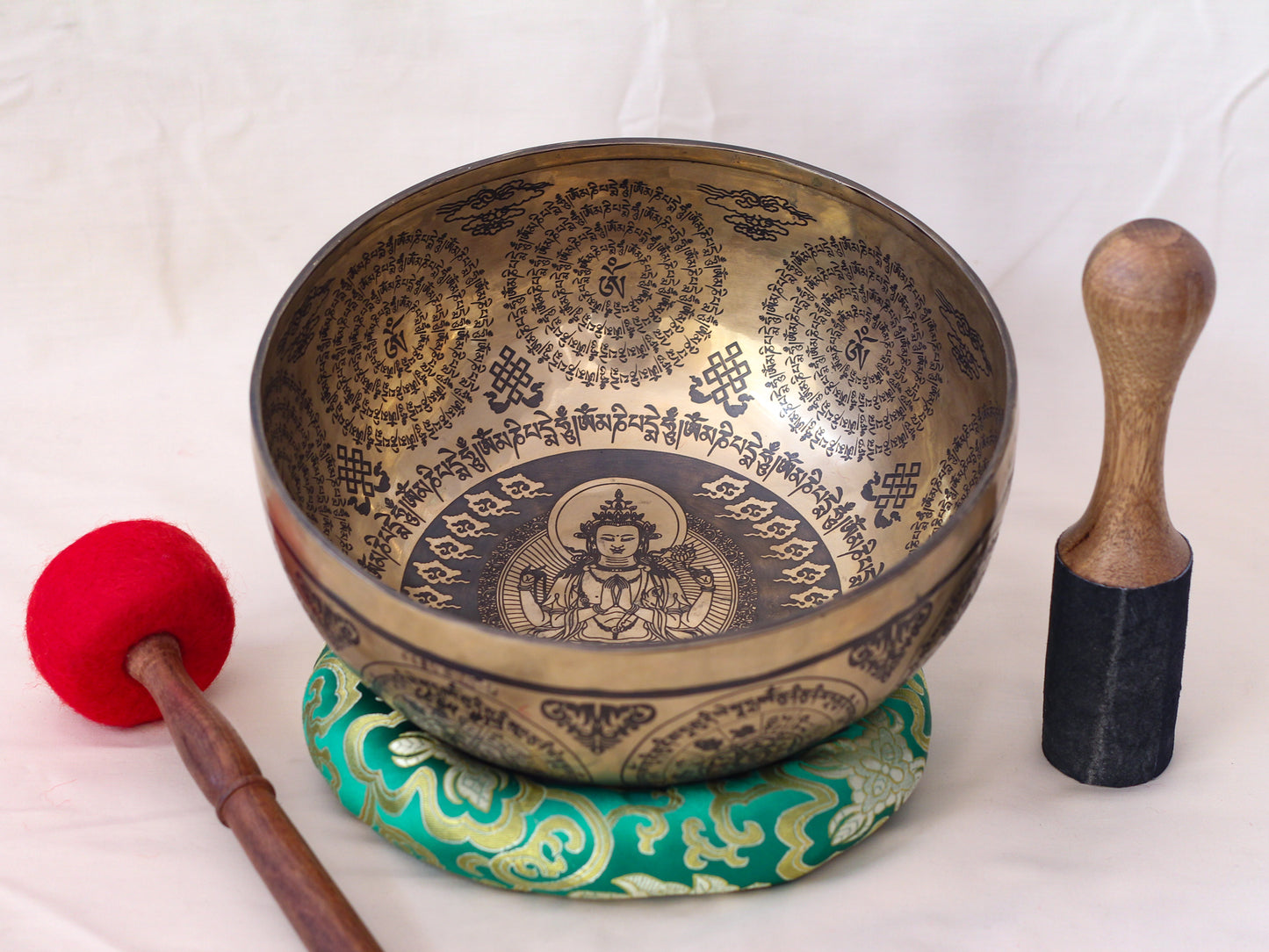 Chenrezig Engraved Singing Bowl