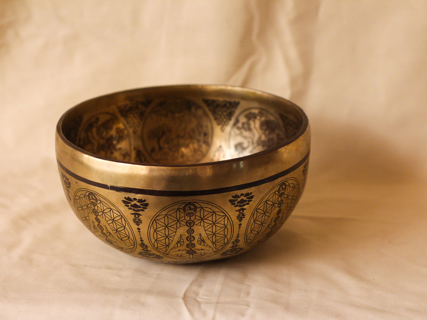 Citipati Engraved Singing Bowl