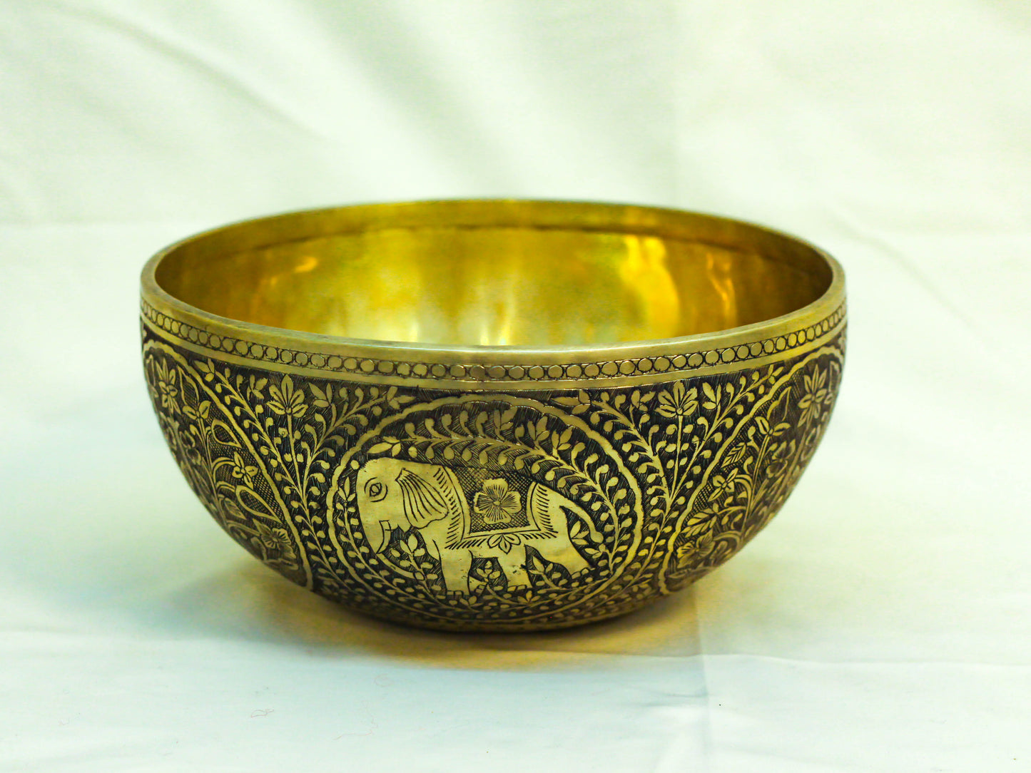 Elephant Engraved Singing Bowl