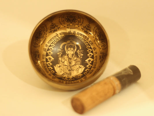 Ganesh Engraved Singing Bowl