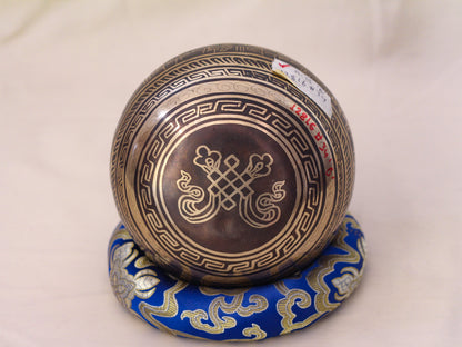 Lotus Mantra Engraved Singing Bowl