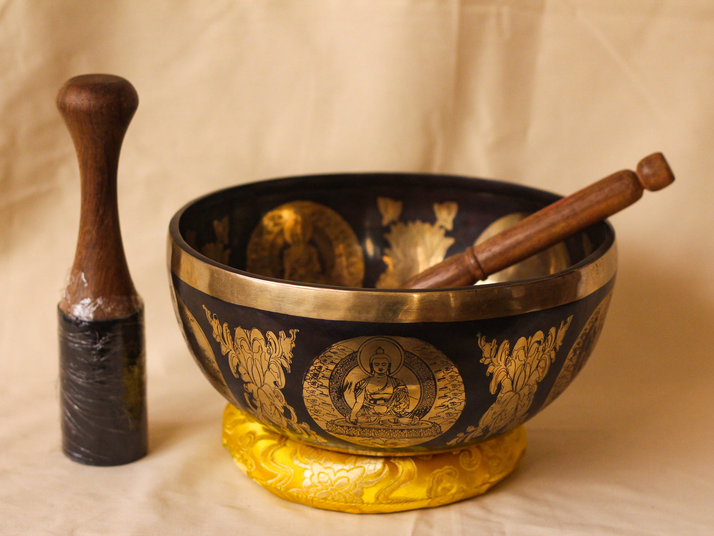Medicine Buddha Engraved Singing Bowl