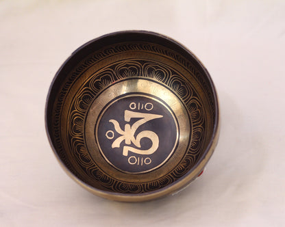 Om Engraved Singing Bowl