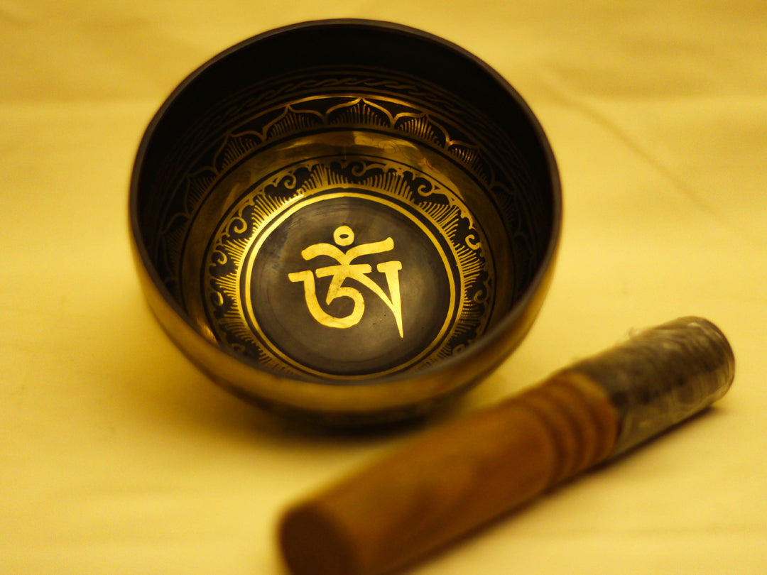 Om Engraved Singing Bowl