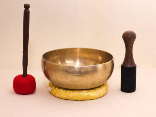 Plain Golden Tibetan Singing Bowl