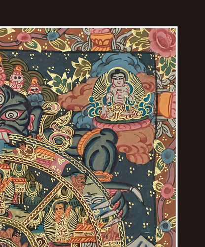Tibetan Wheel of Life Top Right View