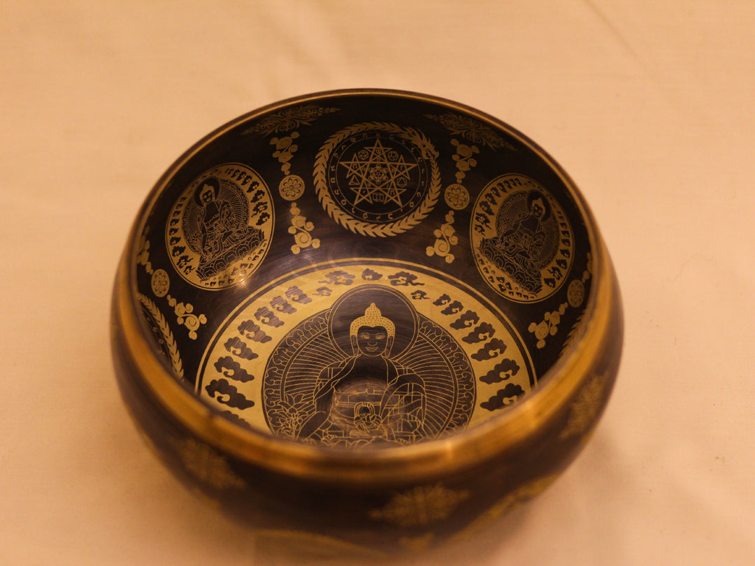 Buddha Engraved Singing Bowl (Machine Made)