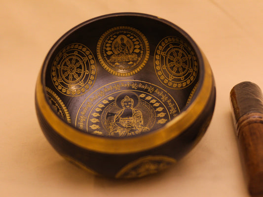 Buddha Engraved Singing Bowl (Machine Made)