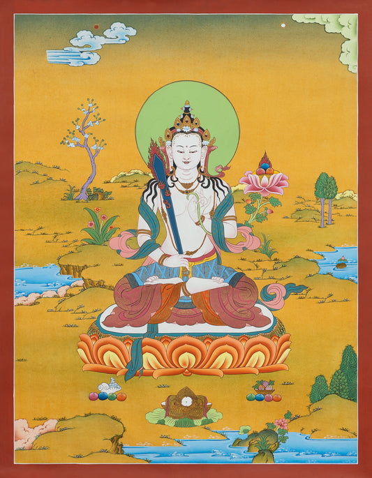 Aakash Garva Thangka - (18" * 24")