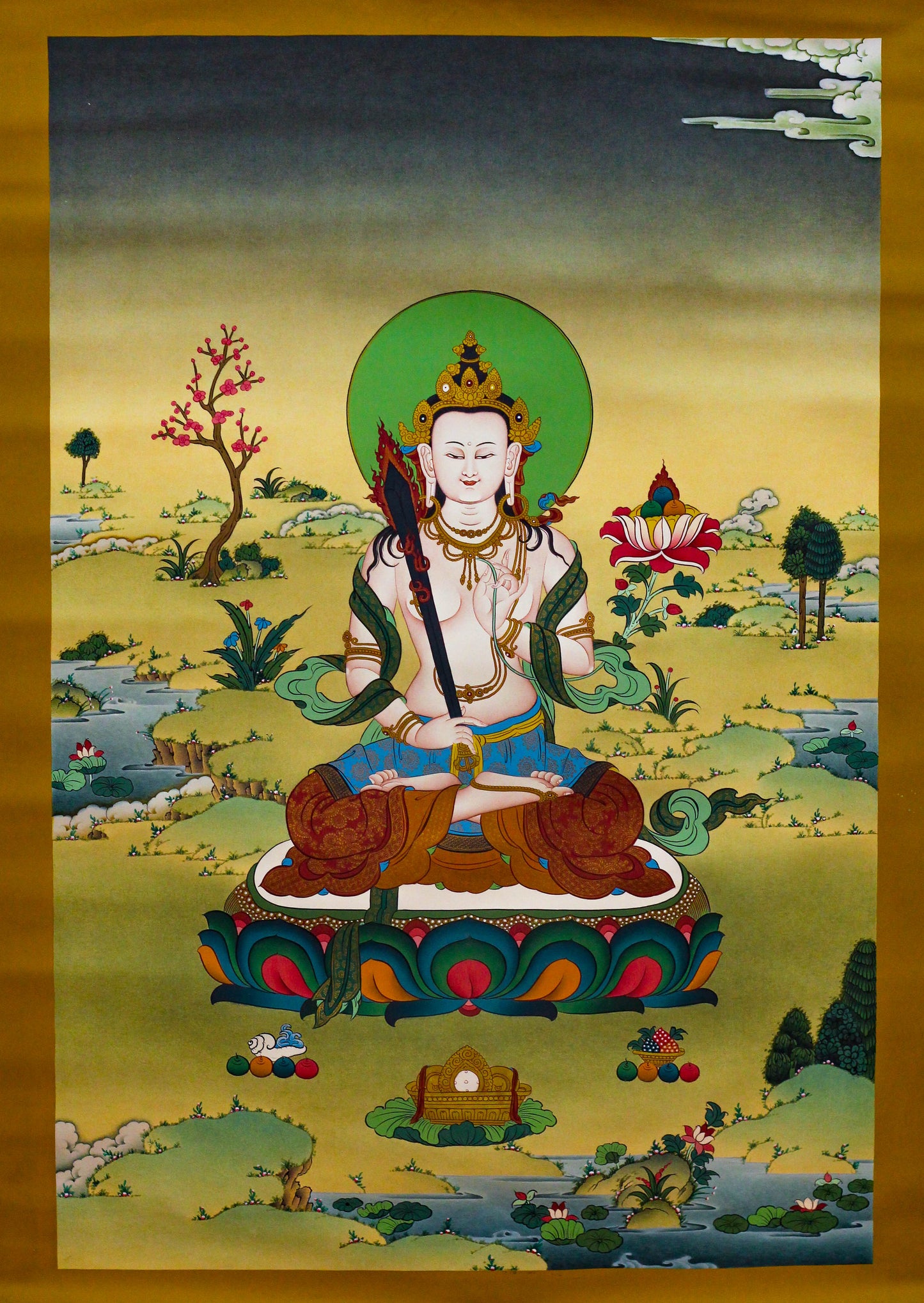Akashagarbha Thangka - (20" * 30")