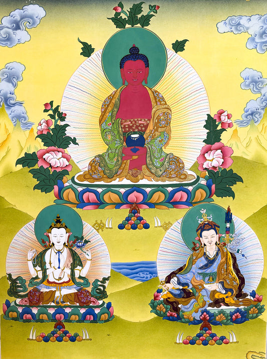 Amitabha Buddha Thangka (Kusum Set)