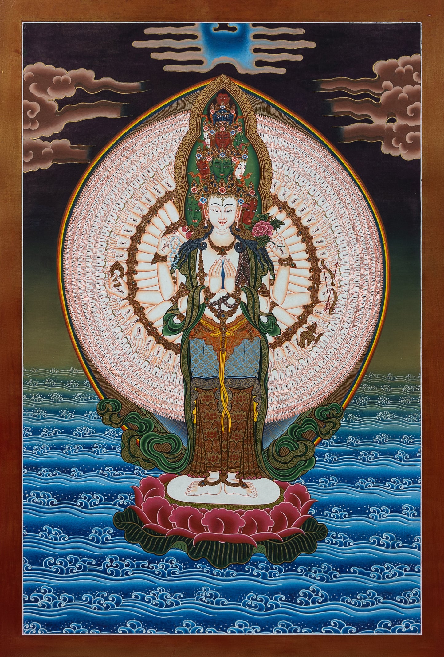 Hand Painted Avalokiteshvara Thangka Painting