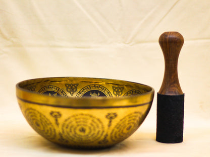 Avalokiteshvara Engraved Singing Bowl