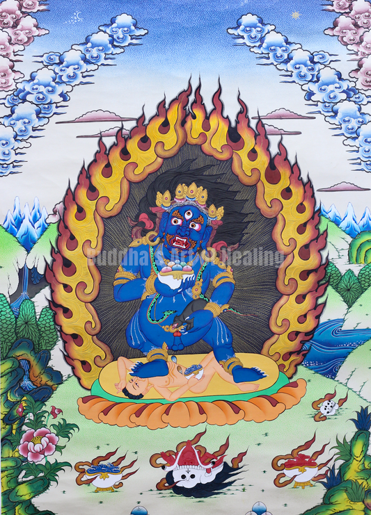 Blue Jambhala Thangka