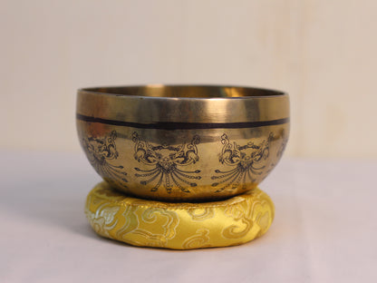 Buddha Engraved Tibetan Singing Bowl