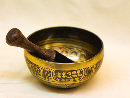 Buddha's Eye Carved Singing Bowl