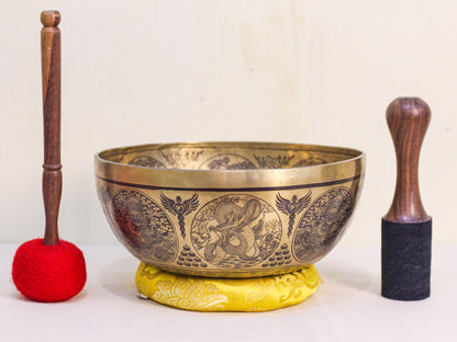 Chitipati Engraved Tibetan Singing Bowl