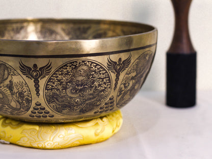 Chitipati Engraved Tibetan Singing Bowl