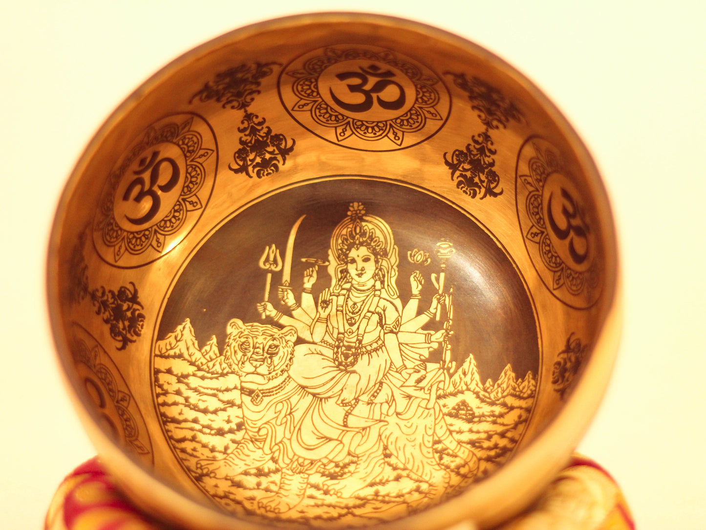 Durga Engraved Singing Bowl