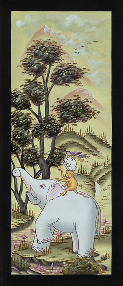 Four Harmonious Friends Thangka - (8" * 20")