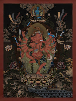 Ganesh Thangka - (14" * 19")