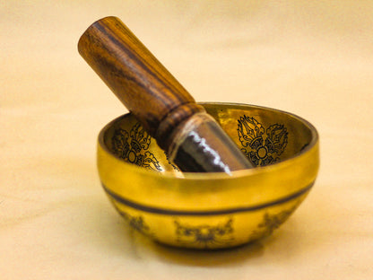 Green Tara Carved Singing Bowl (Small)