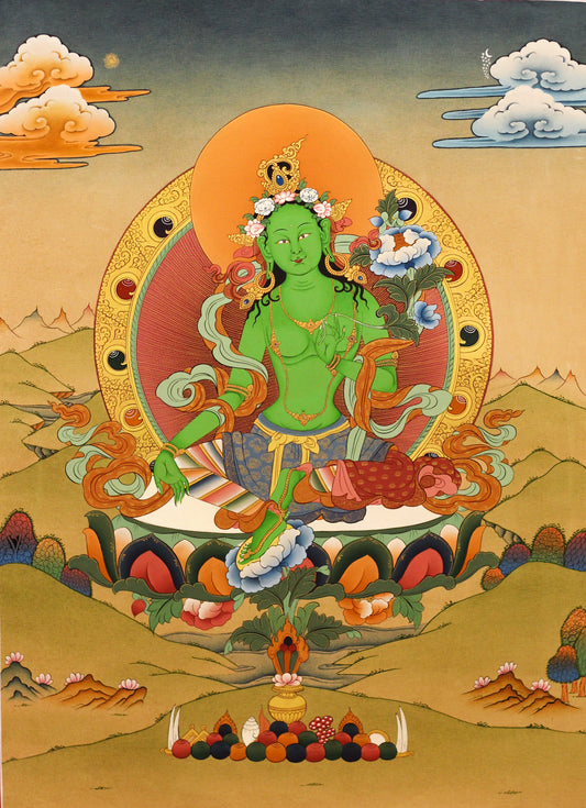 Green Tara Thangka