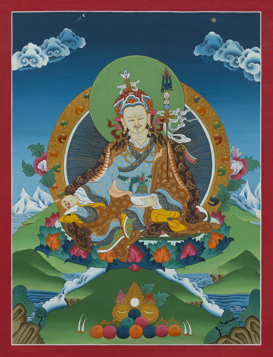 Hand Painted Guru Rinpoche Thangka Painting
