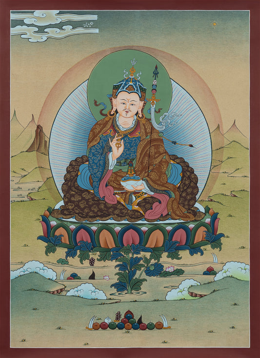 Hand Painted Guru Rinpoche Thangka Painting