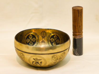 Guru Rinpoche Engraved Tibetan Singing Bowl (Small)