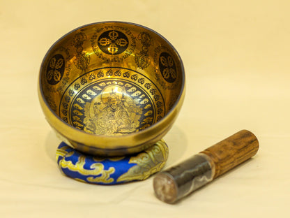 Guru Rinpoche Engraved Tibetan Singing Bowl (Small)
