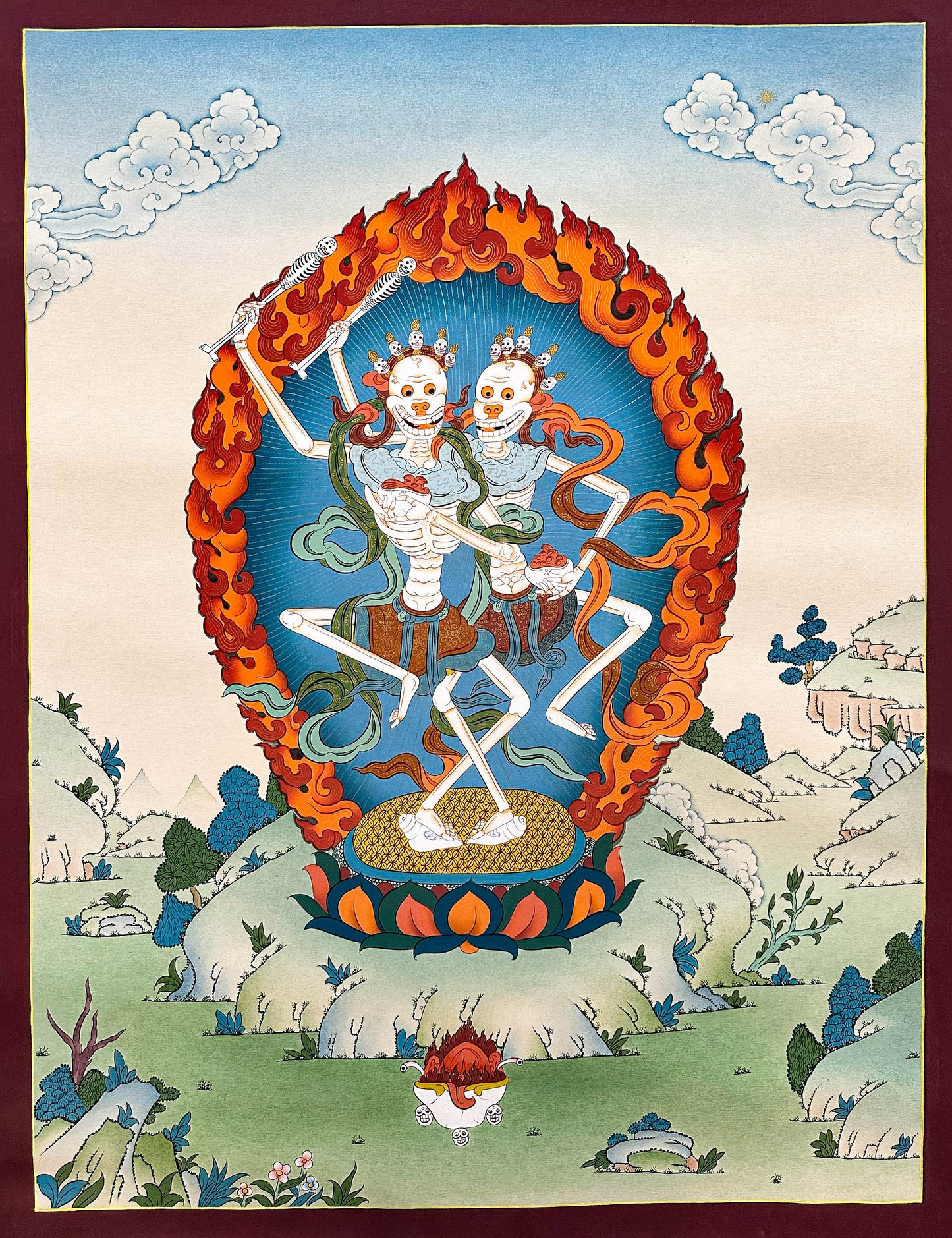 Skeleton Thangka - (18" * 24")
