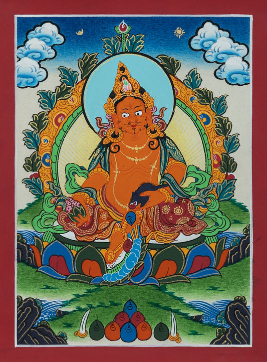 Hand Painted Jambhala Thangka Painting