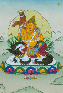 Authentic Namtoshe Thangka | Thangka for Wealth and Protection - (9" * 12")