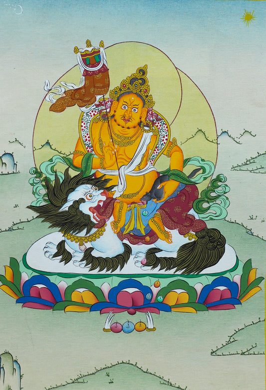Authentic Namtoshe Thangka | Thangka for Wealth and Protection - (9" * 12")