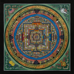 Kalachakra Mandala (In Green With Decorated Border)