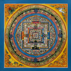 Kalachakra Mandala (In Brown With Decorated Border)