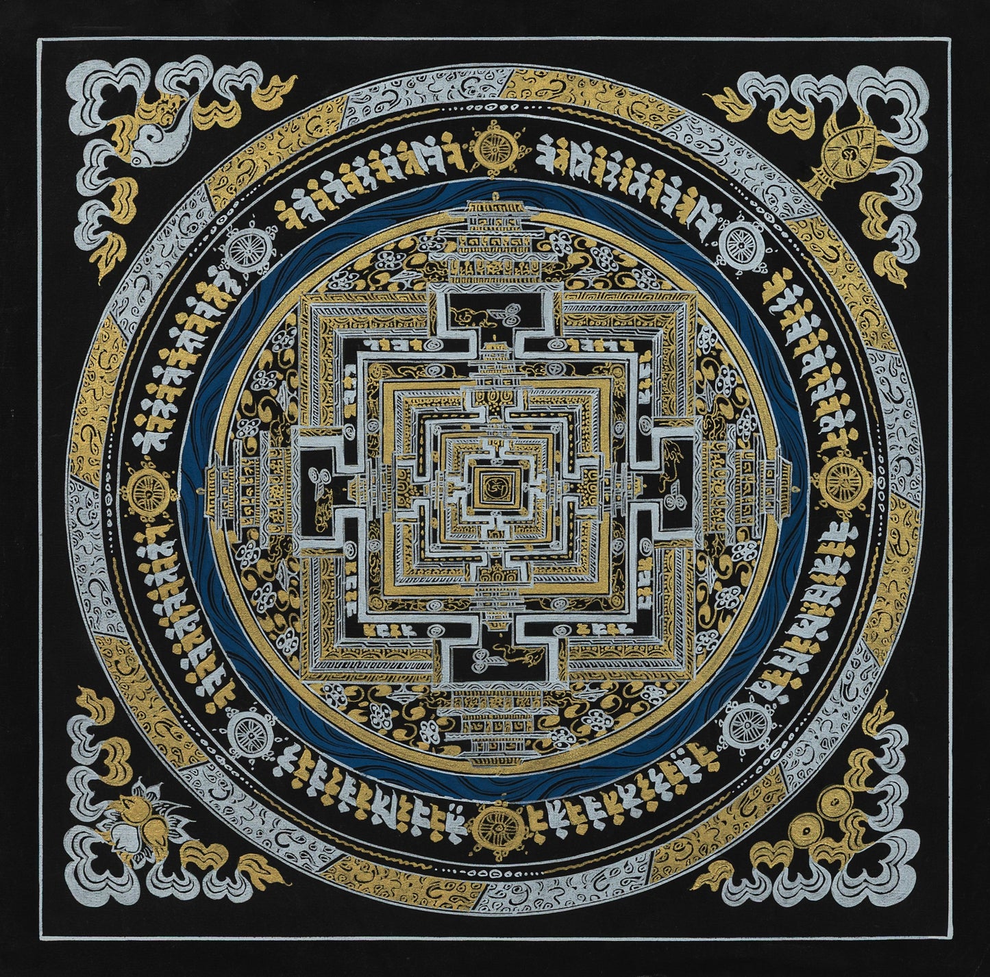 Kalachakra Mandala Thangka - (12" * 12")