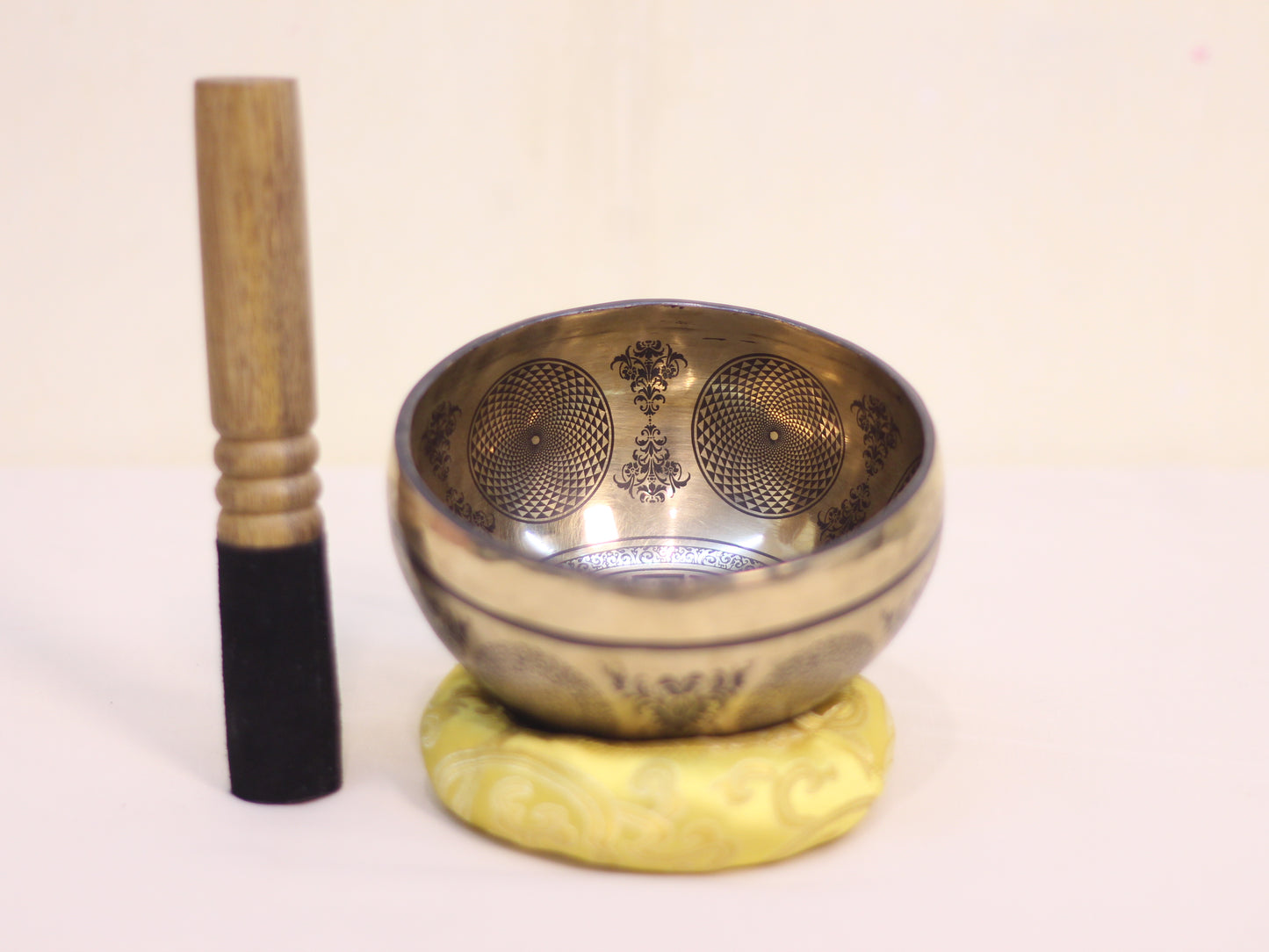Lotus Engraved Tibetan Singing Bowl