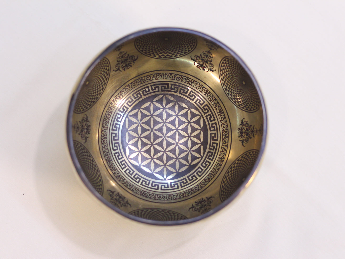 Lotus Engraved Tibetan Singing Bowl