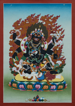 Mahakala Thangka - (21" * 30")