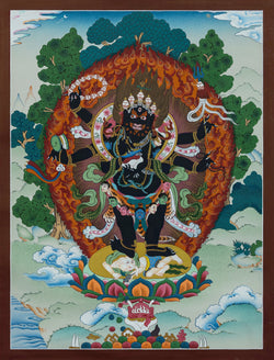 Mahakala Thangka - (17" * 22")