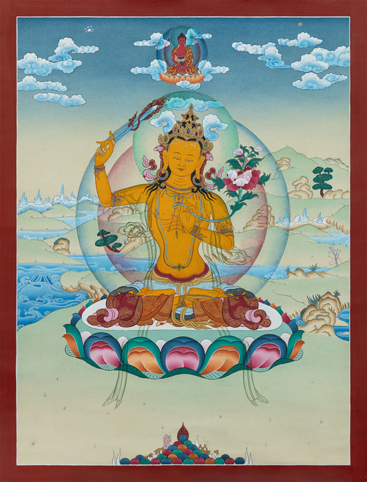 Hand Painted Manjushri Thangka Painting