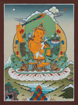Manjushri Thangka - (10" * 15")