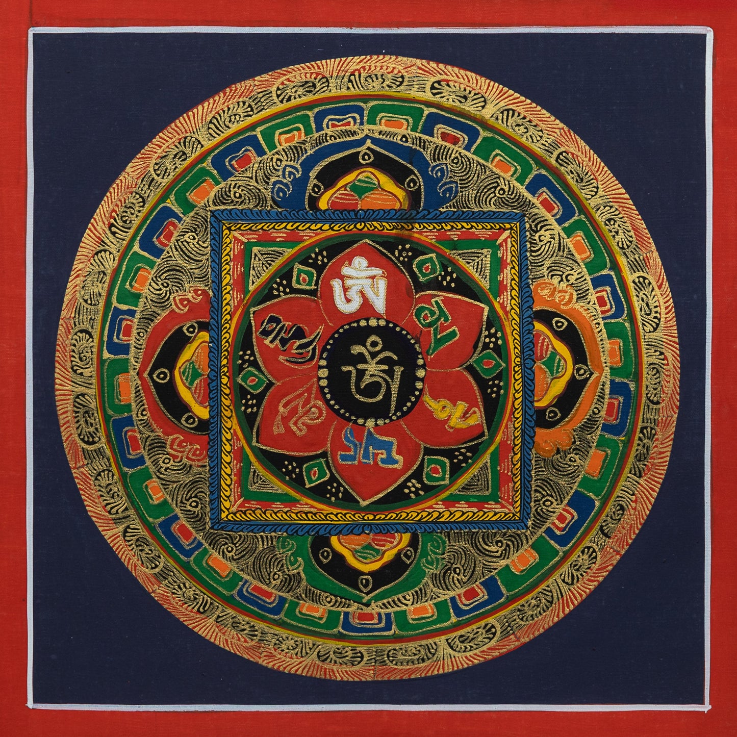 Mantra Mandala Thangka Painting