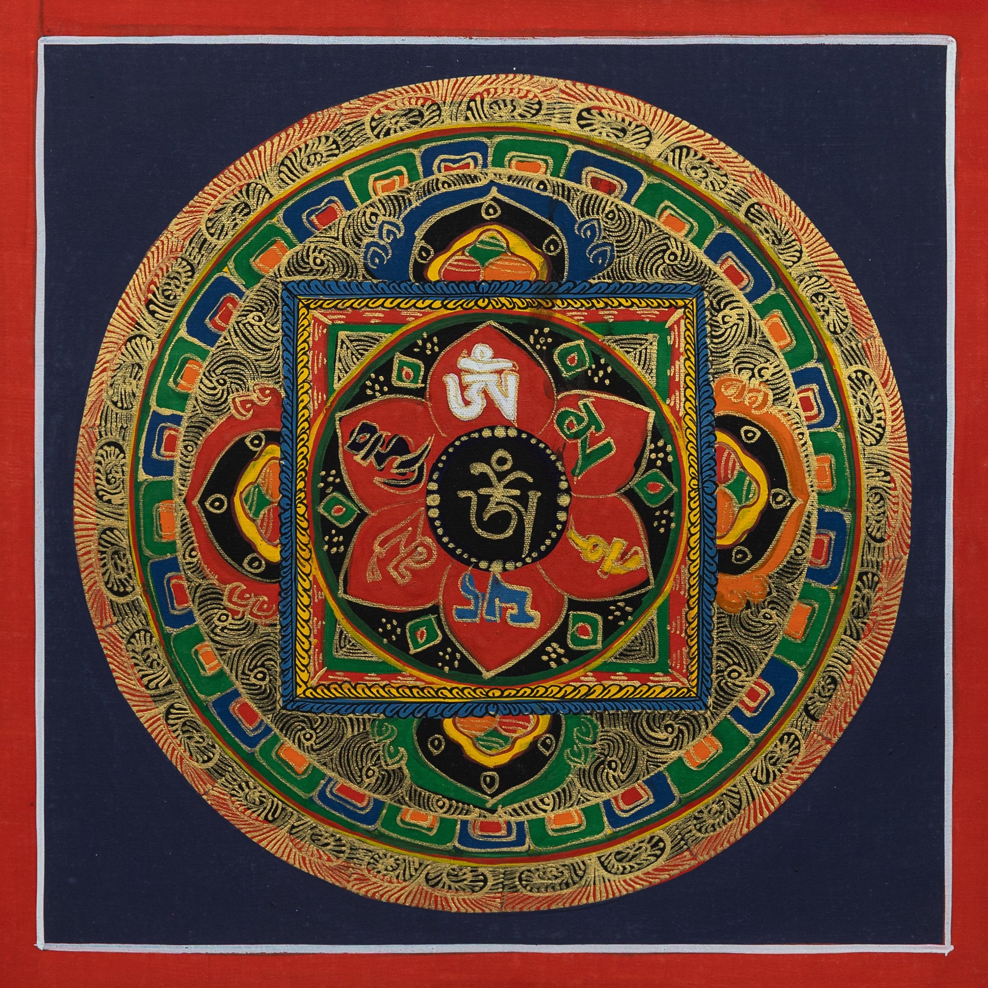 Mantra Mandala Thangka Painting