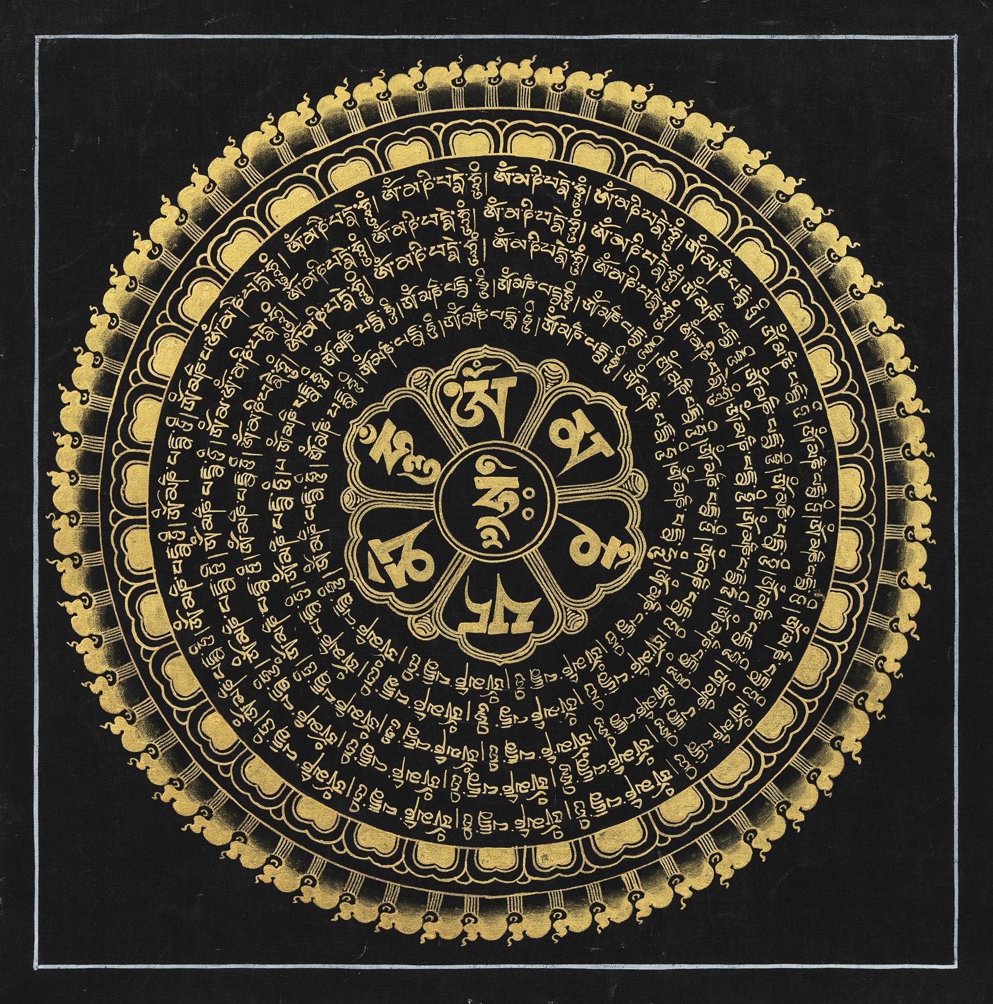 Mantra Mandala Thangka Painting