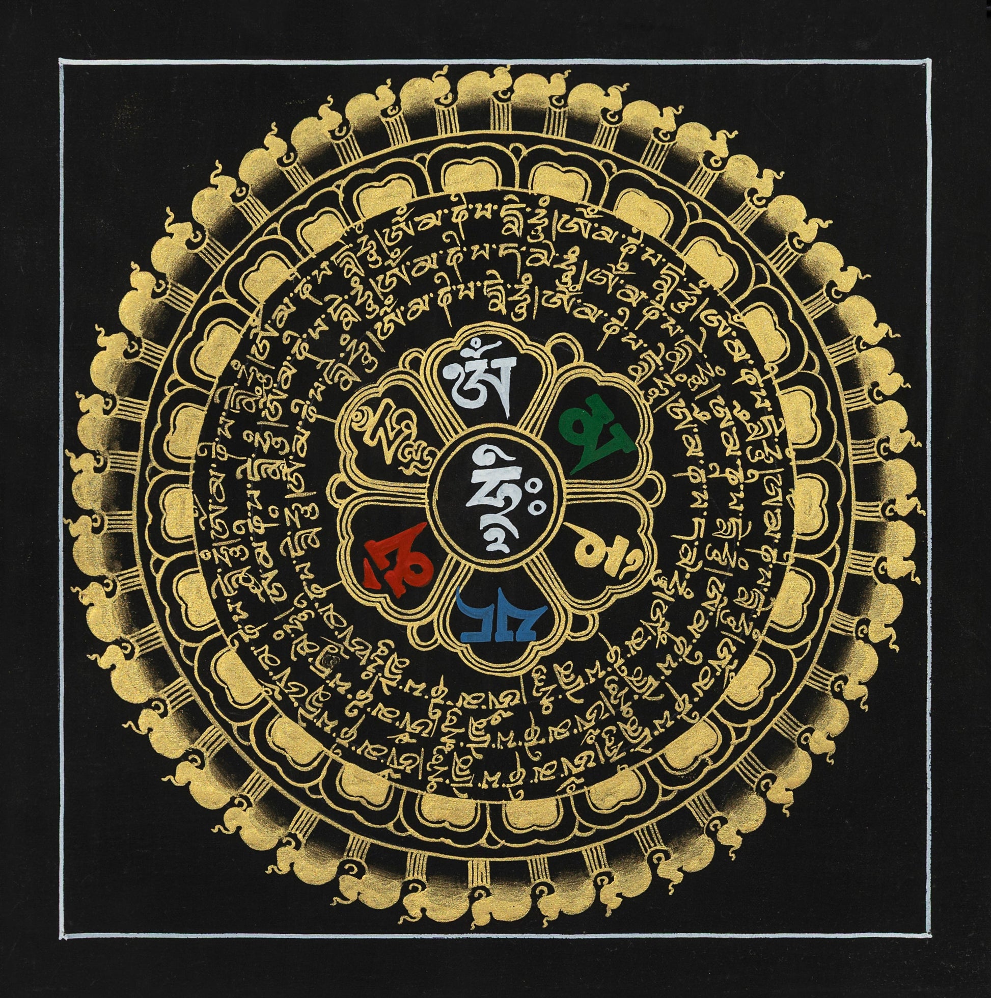 Mantra Mandala Thangka Painting