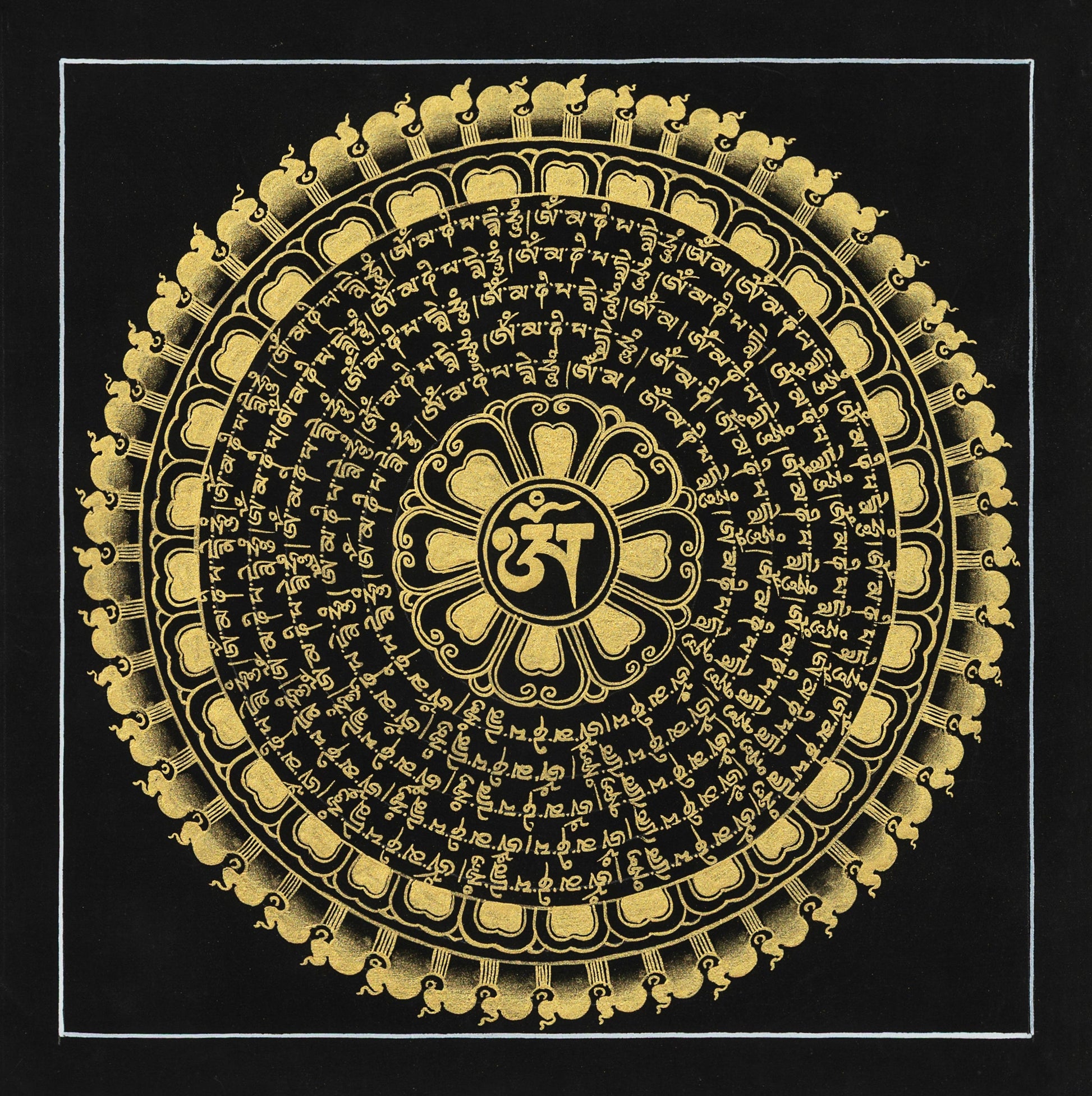 Mantra Mandala Thangka Painting